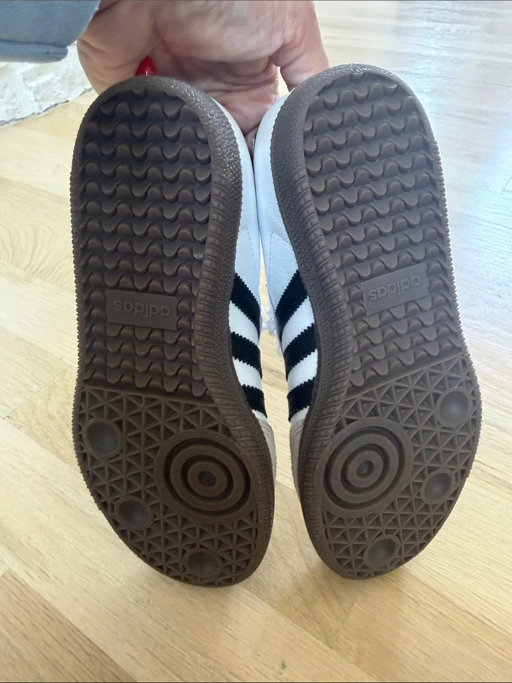 adidas Samba White Black with Gum Sole Sneakers